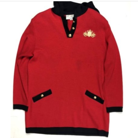 St. John Sweaters - St John Marie Gray M RARE Hooded Sweater WOW t2